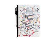 Ежедневник комбинированный с элластичным держателем для ручки на корешке и с полноцветной печатью