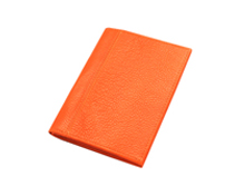 Обложка для паспорта с карманом для купюр из натуральной кожи «Симфония» оранжевая     