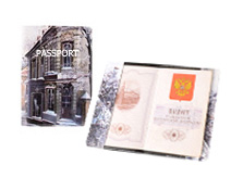 Обложка для паспорта «Оптима» с полноцветной печатью 