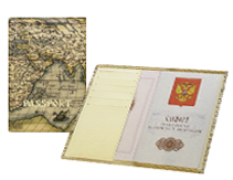 Обложка для паспорта из кожзаменителя «VIP1» с полноцветной печатью